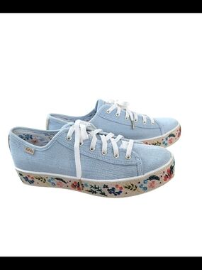 Keds x Rifle Paper Co Floral Embroidered Platform Size 7